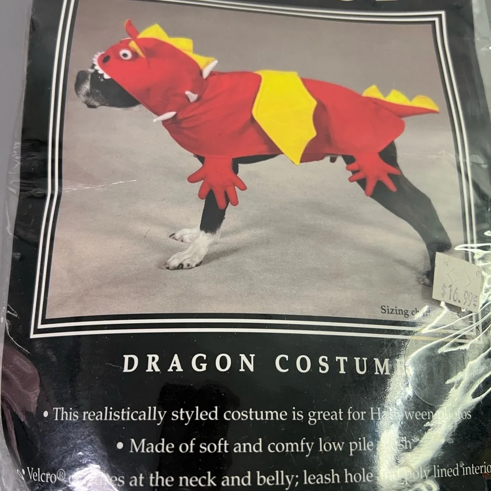 Zach & Zoey‎ Pet Dog Costume Size Medium Dress Up Halloween Red Dragon